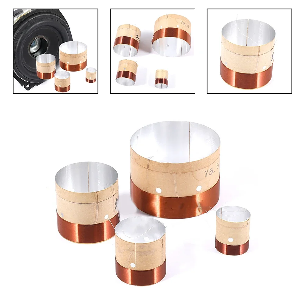 25.5-75.5mm 2Layer Round Copper Wire Bass Speaker Voice Coil Repair Parts 8/10/12/15 Inch Subwoofer Voice Coil Accessories