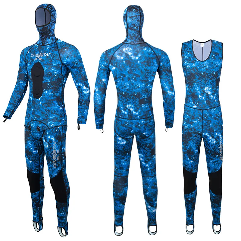 Traje de buceo de neopreno de 0,5 MM de alta calidad, traje de camuflaje para mantener el calor, pesca submarina, surf, kayak, equipo de traje de