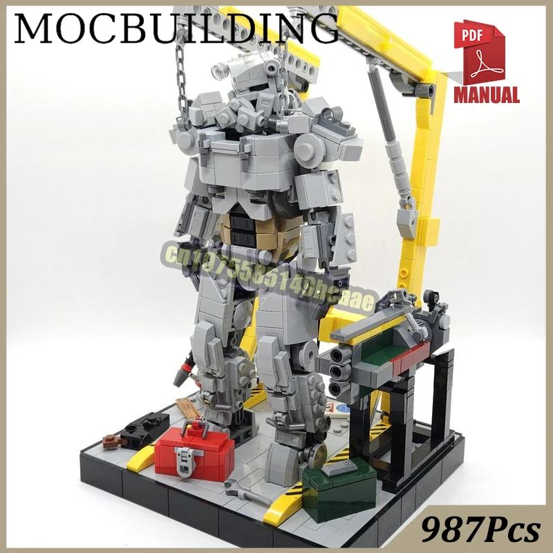 T-60 Powered Armored Blocks Mecha Armor Soldier MOC Building Bricks Military Construction Technology Toys Gift
