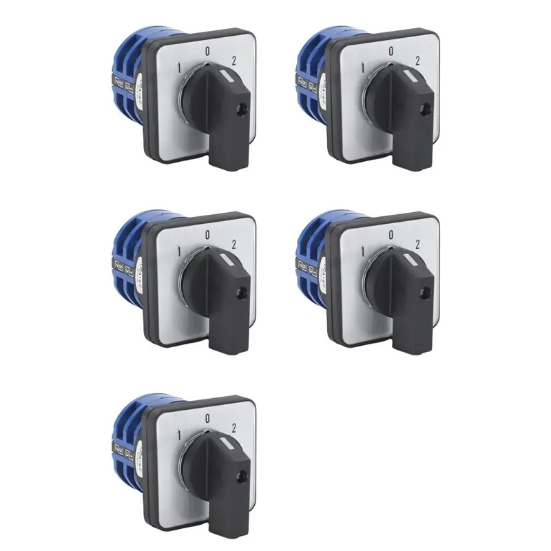 

【ALLOWANCE】5X Changeover Selector Switch 3 Positions 8 Terminals Universal Rotary Cam Selector Latching Switches 32A