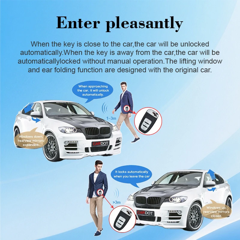 CARDOT BT Digital Key Smart Phone App Car Alarm System Auto Security Keyless Entry Ignition Start Stop Engine