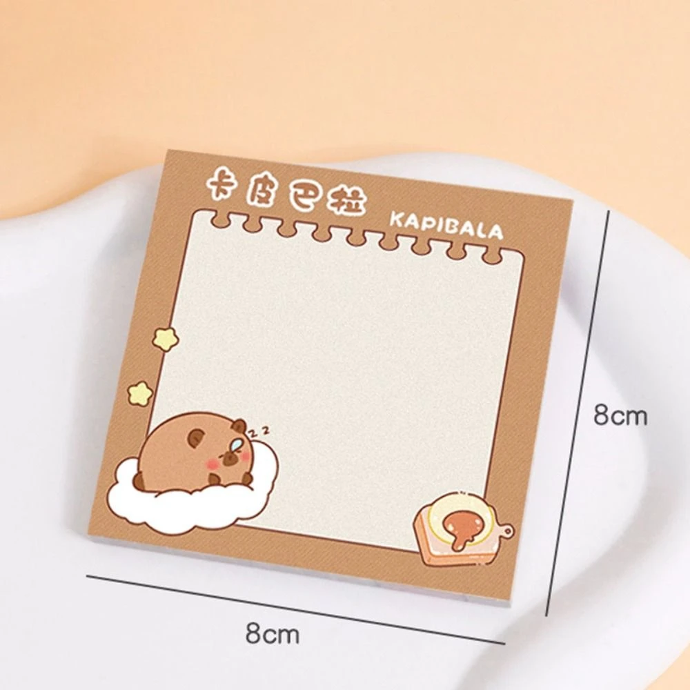 

Cartoon Cute Capybara Sticky Note N Times Notepad Capybara Memo Pad Notebook Self-adhesive Message Paper Kids Gift