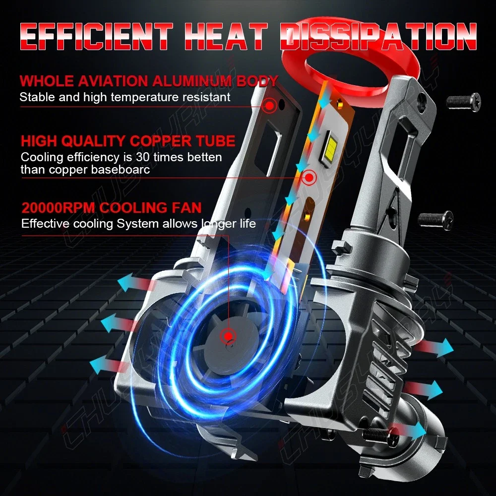 For Kawasaki ZX6r 2008 2009 2010 2011 2012 2x LED Headlights High/Low Beam Bulbs view 6