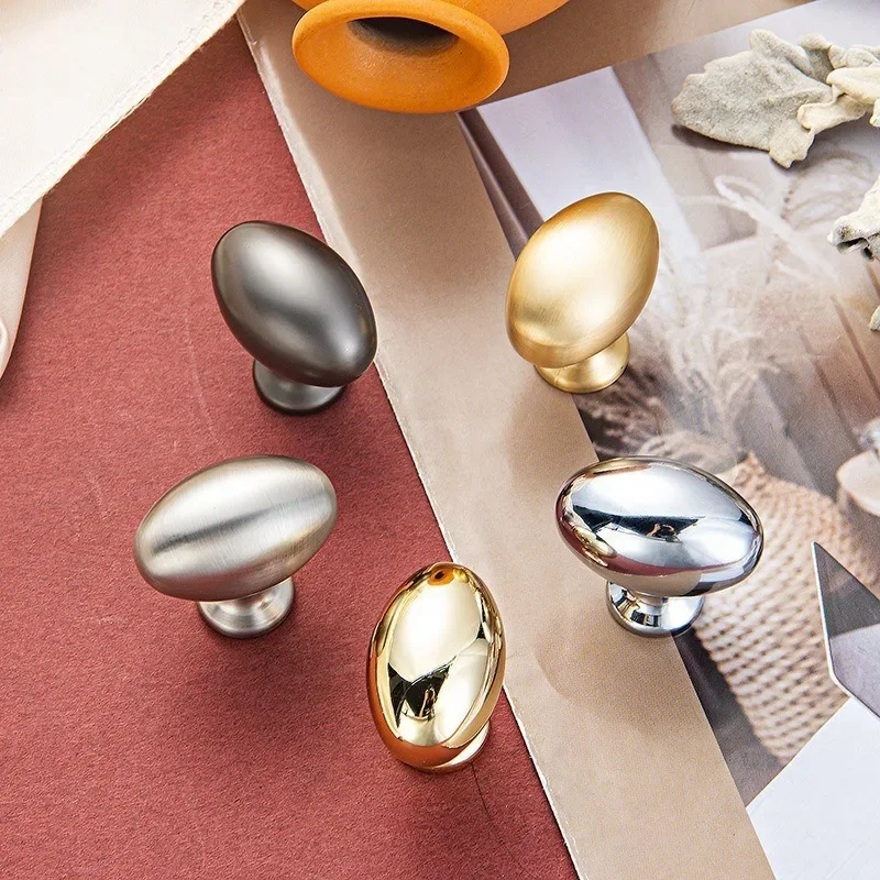 Dove Egg Pull Technique Wardrobe Door Handle Drawer Cabinet Gold Single Hole Kitchen Light Luxury Modern Cabinet Pulls