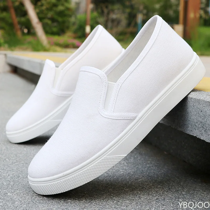 

Breathable women's spring summer flat bottom solid color canvas shoes round toe casual low cut flat heel women's shoes