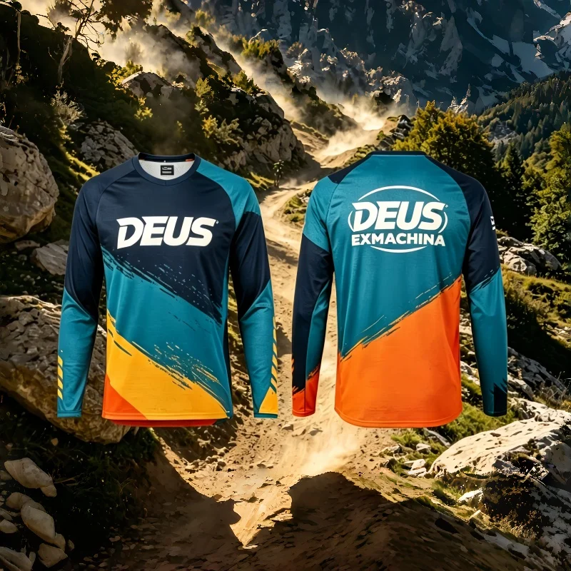 New Men DEUS MACHINA Loose style Mountain Long Sleeve Breathable Quick Dry Motocross Downhill Comfortable Bike Cycling mesh Tops