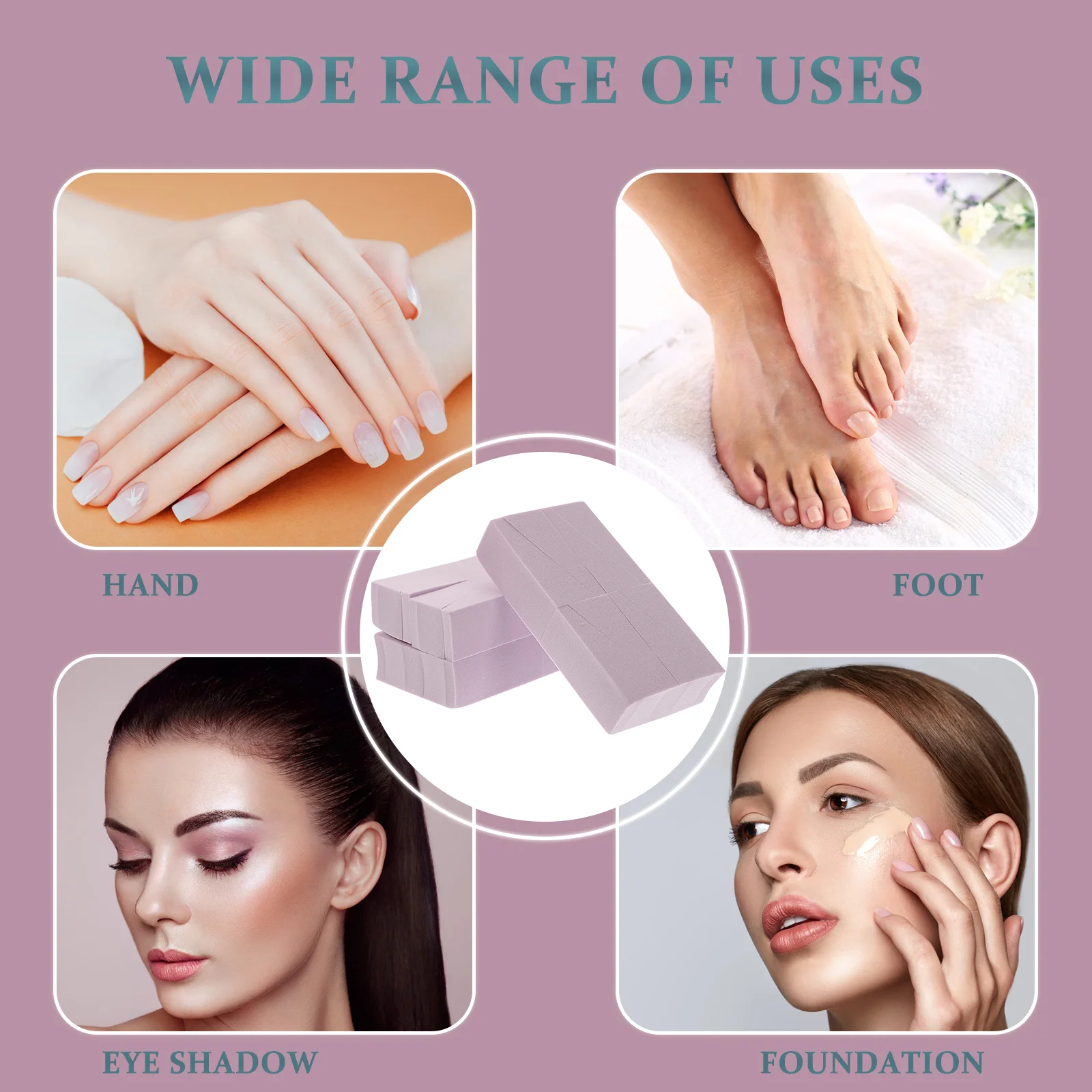 

24Pcs Gradient Nail Sponge Wedge Skin-Friendly Manicure Sponge for DIY Nail Art Color Fade Applicator