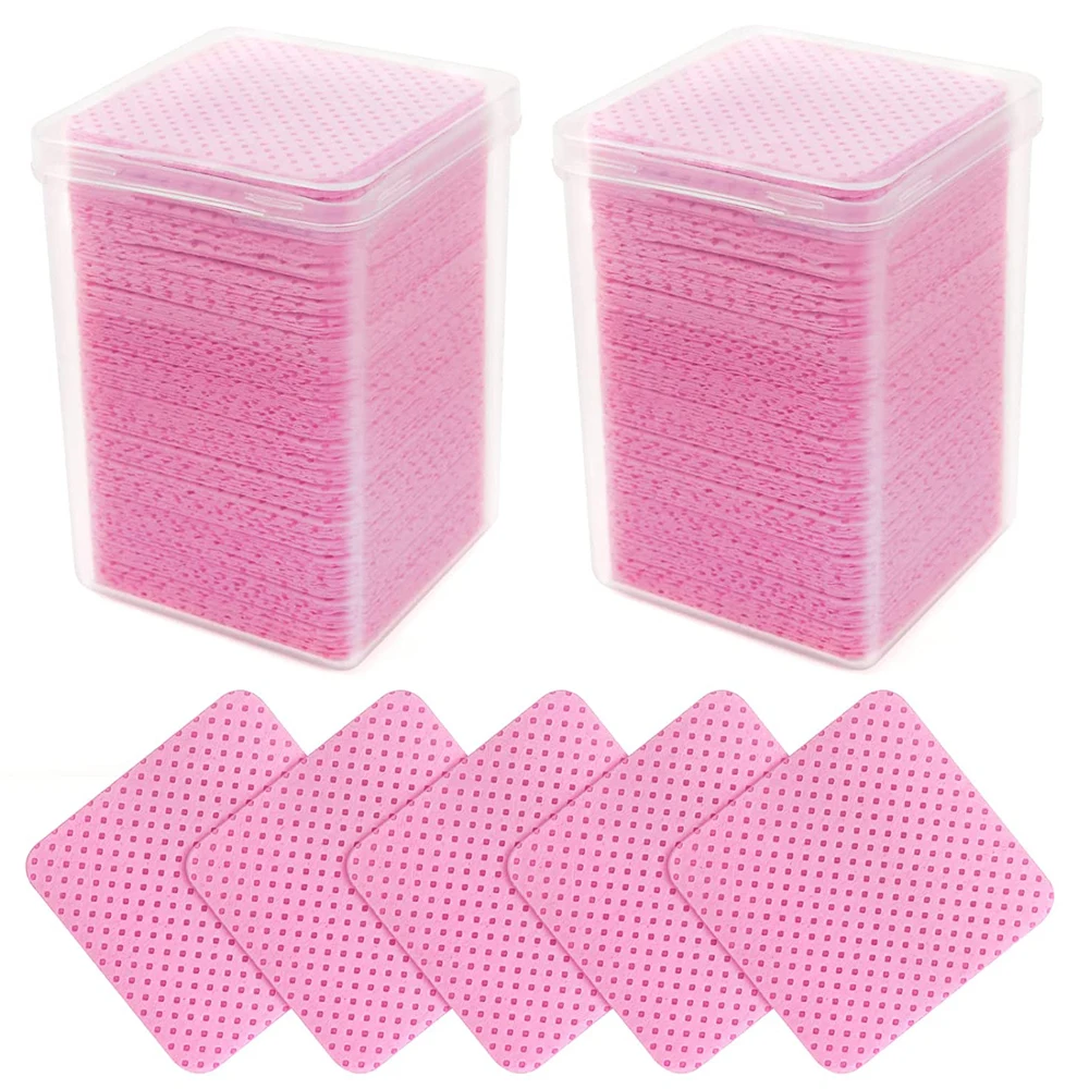 

200 Pieces Disposable Nail Art Gel Polish Remover Pads Bath Manicure Nail Cleaning Wipes Lint-Free Cotton Napkins for Nail Art