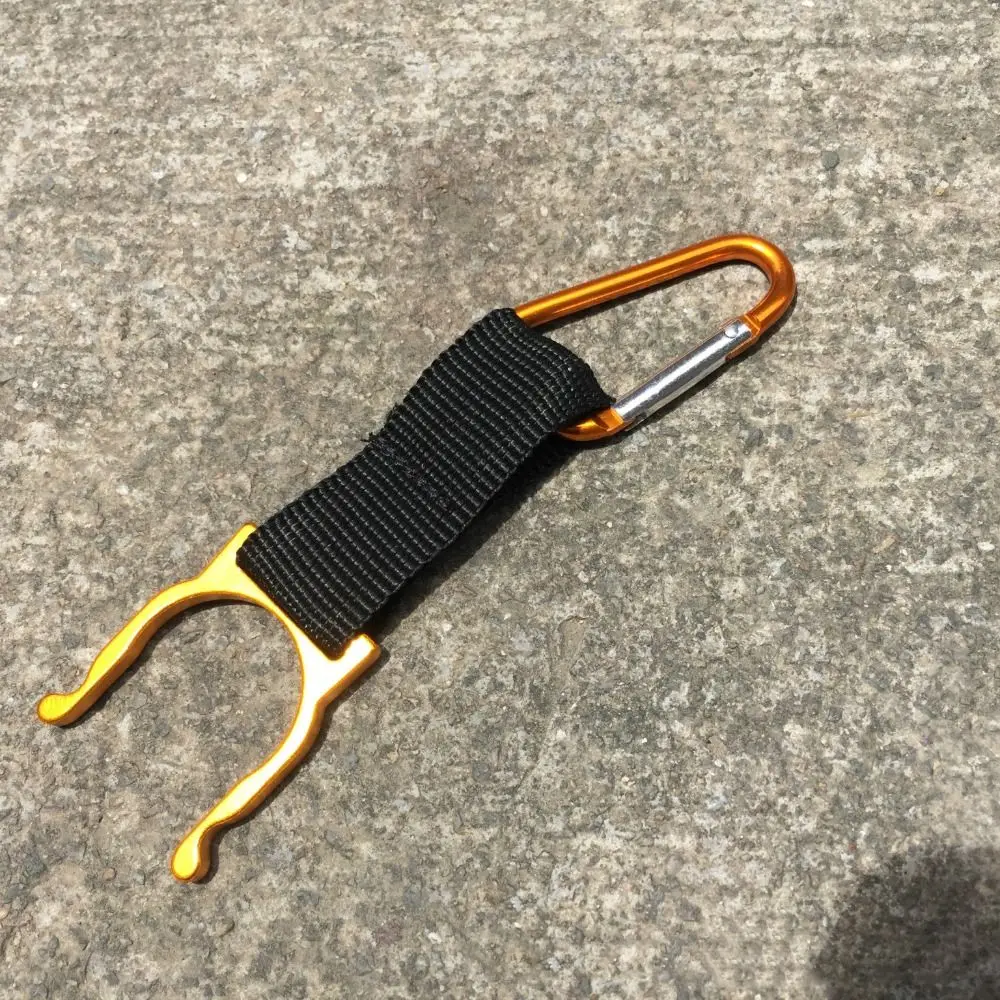 

Aluminum Water Bottle Buckle Carabiner Carrying Backpack Hanger Hook Kettle Holder Nylon Sports Kettle Water Bottle Clip Hook