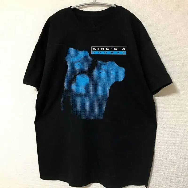 King's X Band Dogman Album Schwarzes Baumwoll-T-Shirt in voller Größe S 5XL