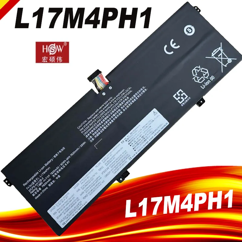 Laptop Battery L17C4PH1 For Lenovo YOGA 7 Pro Pro-13IKB C930 C930-13IKB 81C4 7.68V 60Wh L17M4PH1 L17C4PH2