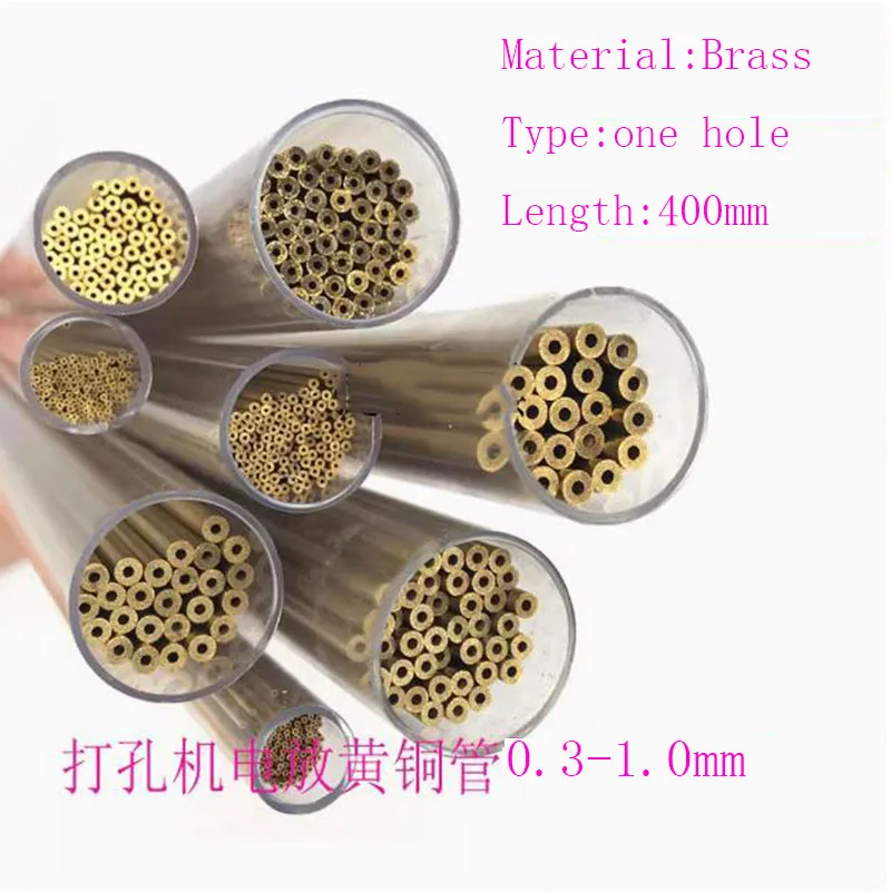 Drilling Machine Brass Electrode Tube Single Hole 0.5/0.8/0.9/1.0/1.5*400mm Die for EDM Electrode Hole Machine