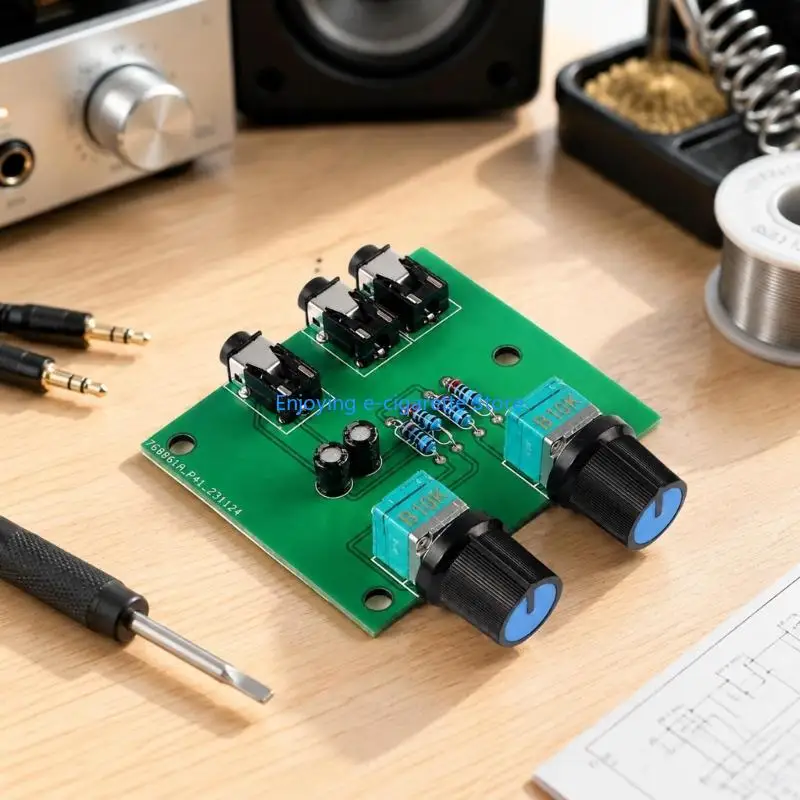 Passive Source Blending Board mit 3,5 mm Löchern, Audios Mixer Board Combiner Modul für zwei Tonsignale und einen Ausgang in – Detail 5
