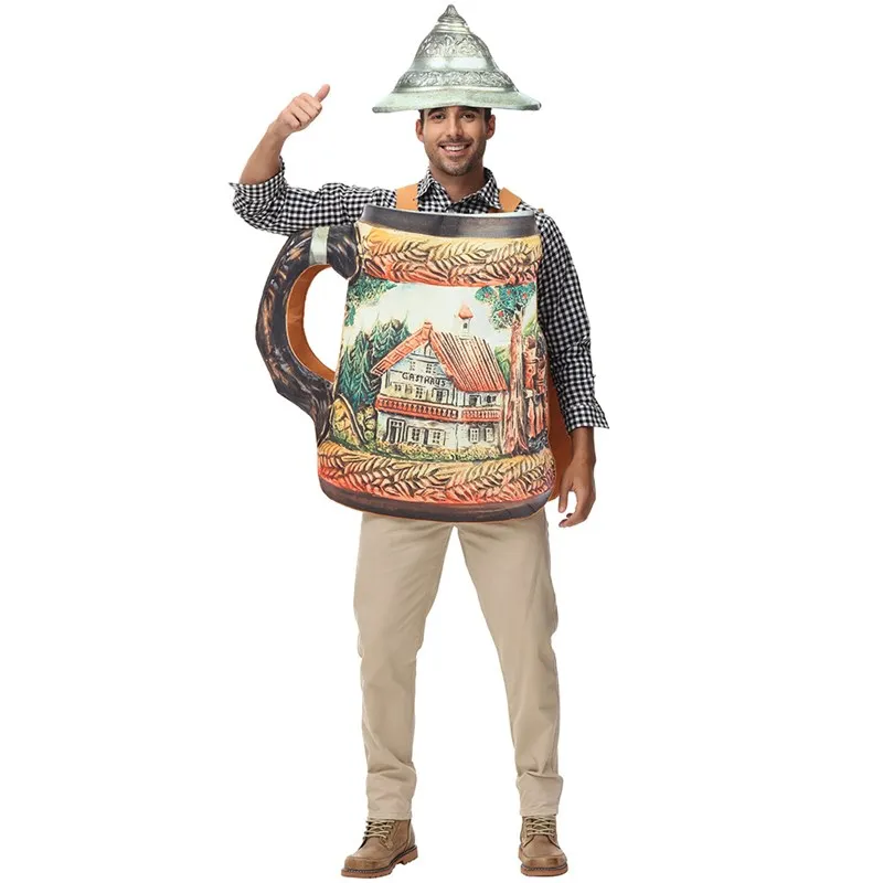 

Halloween Costume Traditional Beer Festival Cup Funny Cos Role Playing Parent Child Style Prop Clothes Ethnic Stage Costume