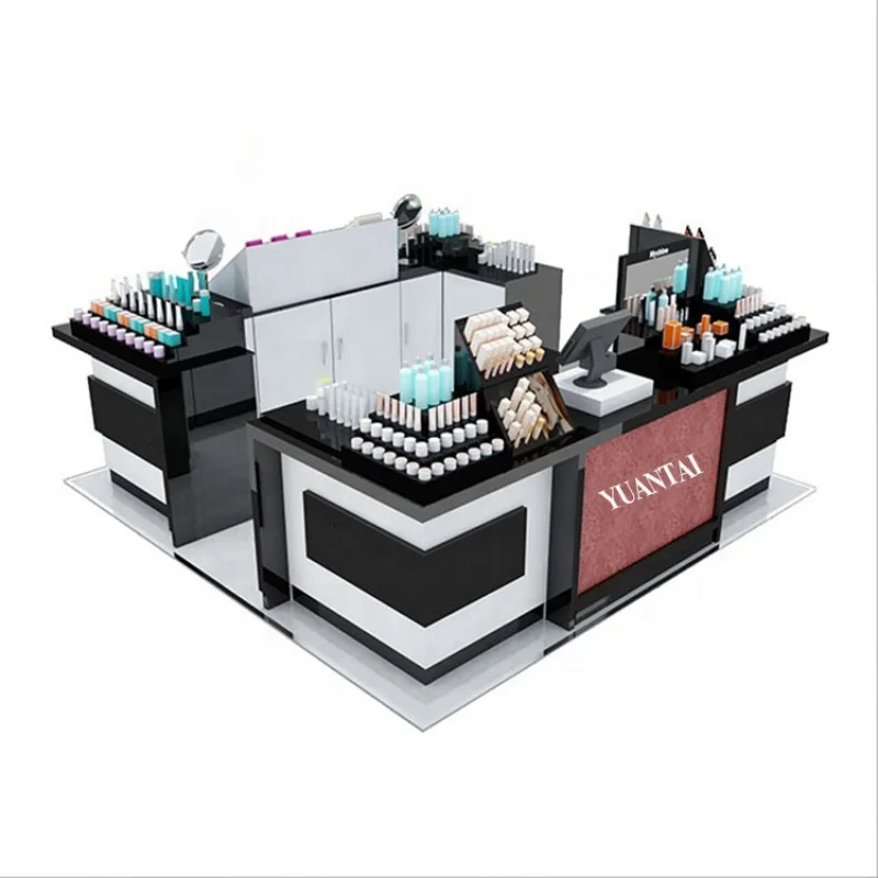 Custom. nail mall kiosk makeup desk for cosmetics products shop beauty bar display counter showcase equipment