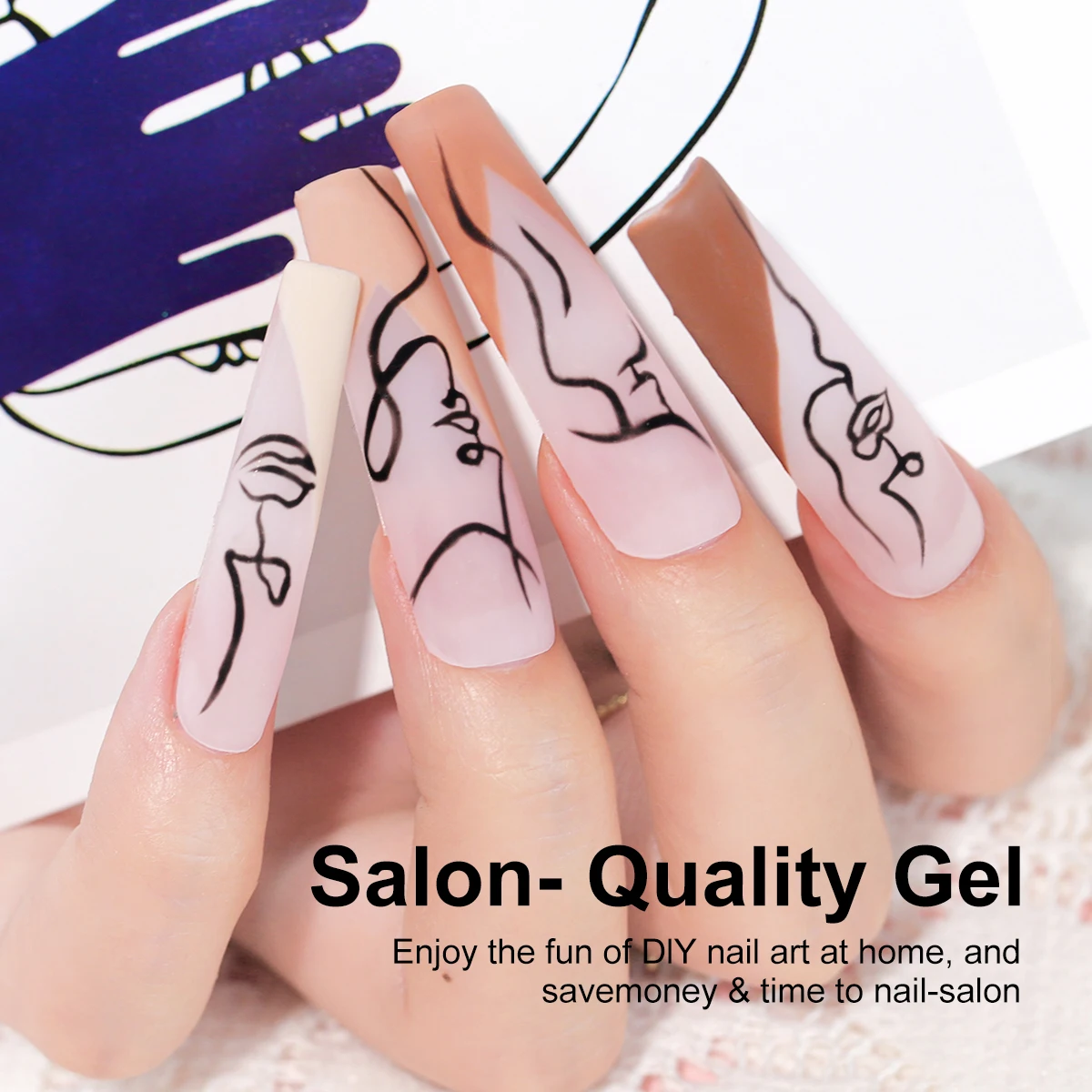 Gel Nagellak Set voor Beginners 6 STKS 8 ML Glitter Art Gel Vernis met Basislaag Top Coat en UV Lamp voor Manicure Salon Gereedschap