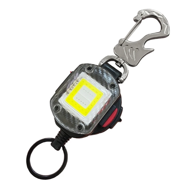 Retractable LED Flashlight 81.5cm Cord Double Mode Lighting with Bottle Opener