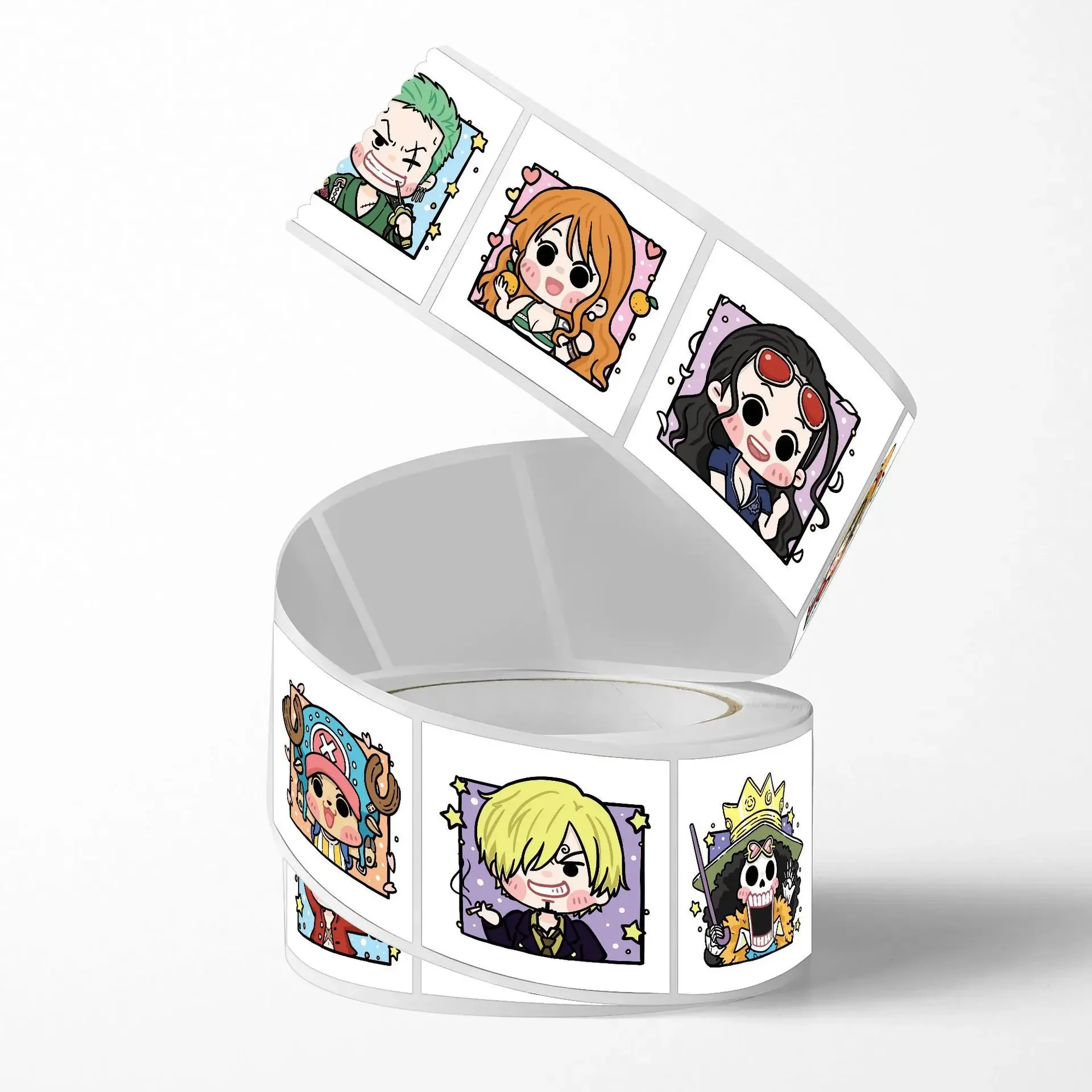 500 stickers of One Piece anime cartoon, gift packaging tape, sealing tape, DIY decorative stickers