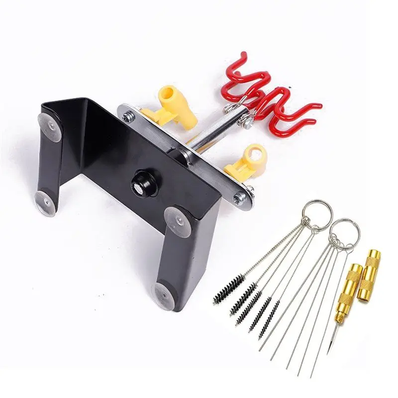 ABDJ-Air Brush Station Stand Kit Includes Rotate Holders, Up To 4 Mounts, Spray Gun Holder, And Airbrush Cleaner Accessories