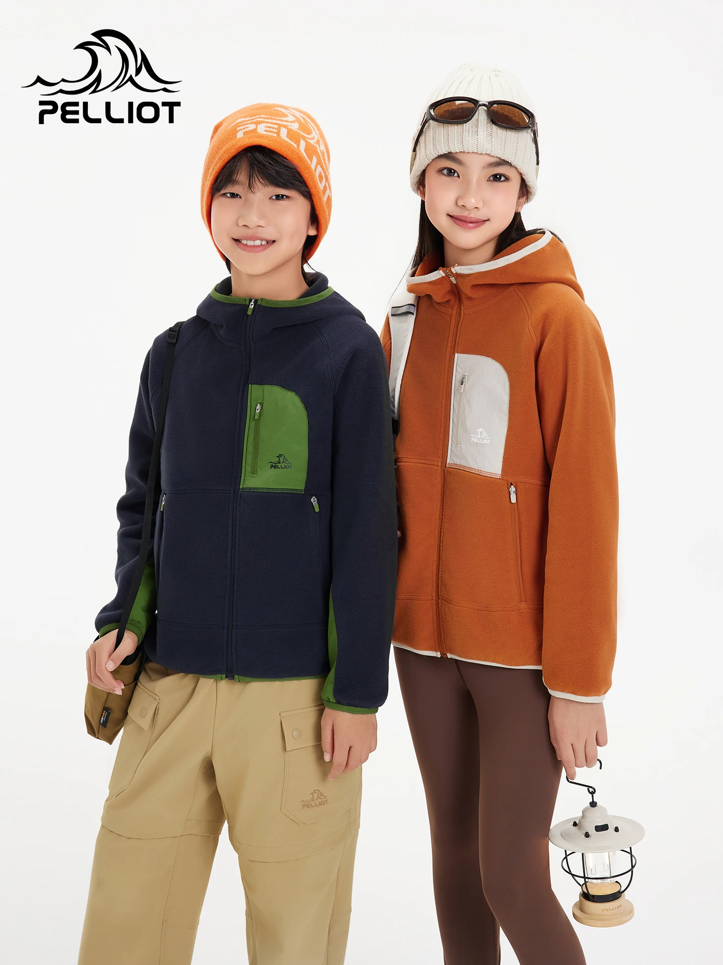 Pelliot Kids Outdoor Fleece Jacket Anti-static Washed Plush Warm Skin-friendly Autumn Spring Unisex Vest Polyester Fiber