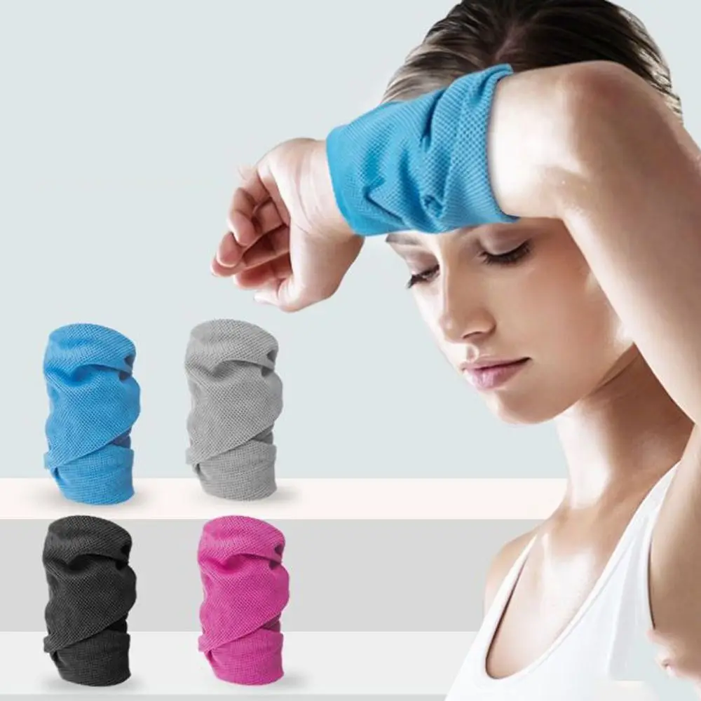 Portable Polyester Fiber Sports Wrist Sweat Towel Sweat Absorption wrist wipe Wrist Protector Sweatband Fitness Camping Running