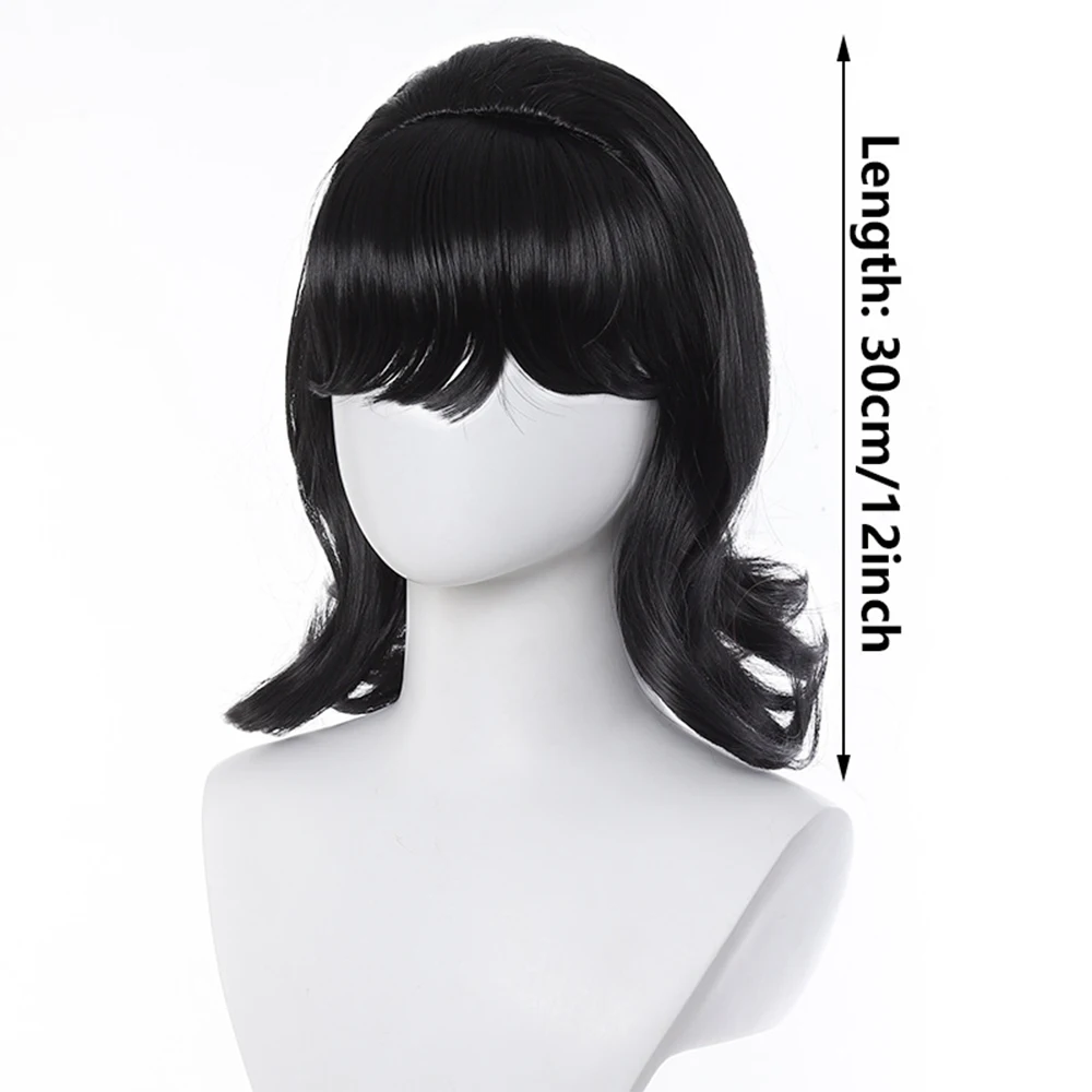 Retro Brown Wig 50S 60S 70S Ladies with Bangs Wig Halloween Costume Party Synthetic Hair view 4