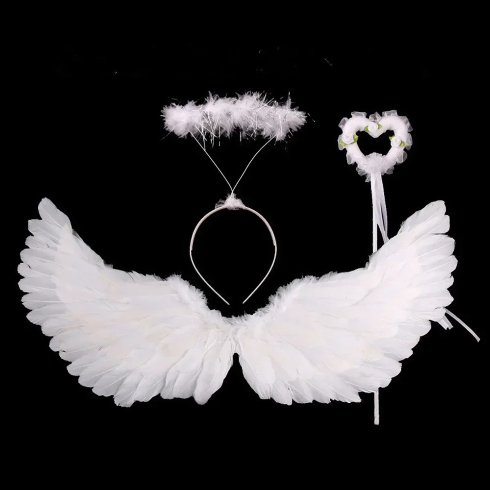 Funkelndes weißes Engel-Tutu-Kleid für Mädchen, Performance-Kleidung, geeignet für Halloween, Geburtstagsfeiern und alltägliche Freizeitkleidung – Detail 7