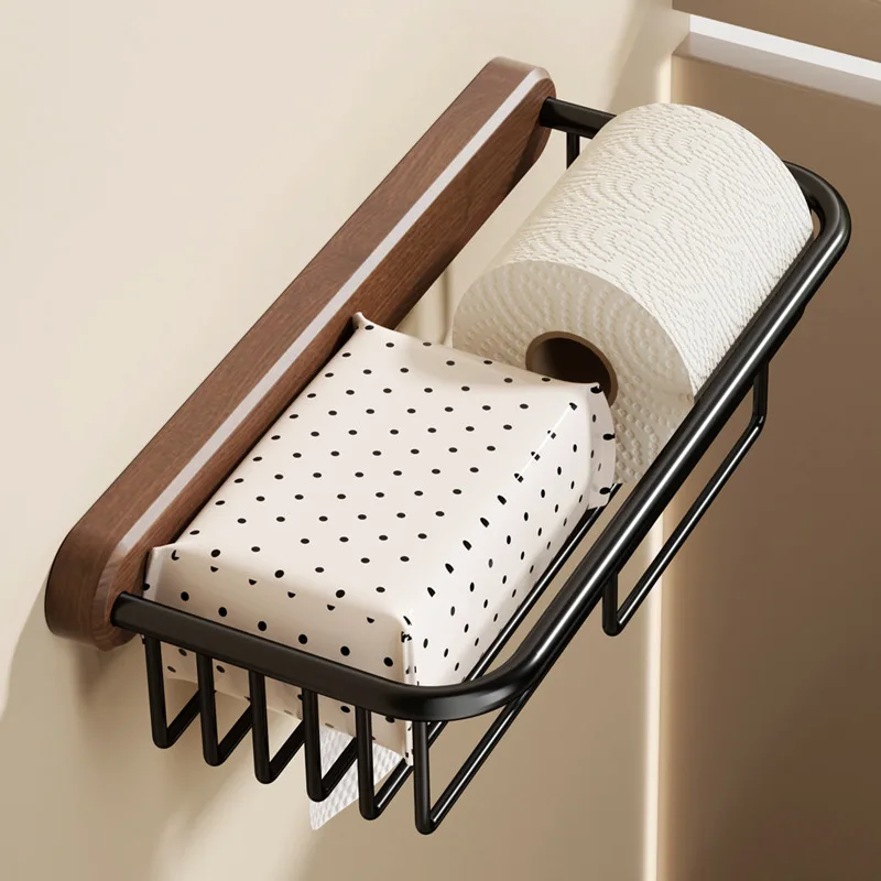 

Коробка для салфеток из орехового дерева для ванной комнаты, без перфорации, настенная коробка для унитаза, рисунок туалетной бумаги, стеллаж для хранения