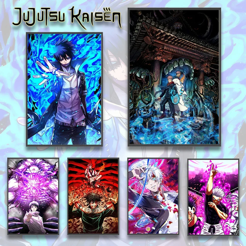 

J-Jujutsu Self-adhesive Poster Anime Wall Art Gojo Satoru Home Decoration Print Modern Itadori Yuji Wallpaper Figure Gift