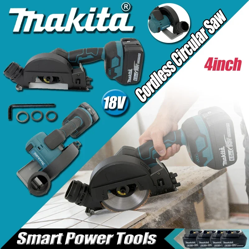 

Makita 4-Inch (110mm) Brushless 18V Cordless Circular Saw for Woodworking Metal Stone with External Rotor Motor No Battery