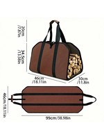 1pc Khaki Firewood Storage Bag Firewood Camping Logging Bag Carrying Portable Firewood Log Carrier Wood Storage Bag Organizer Wo