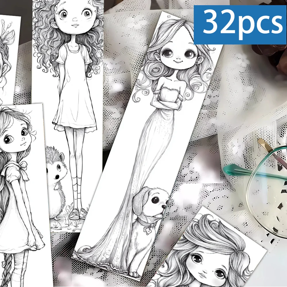 32pcs, Forest Cute Pets themed Bookmarks, Christmas, Teacher Gift, Back-To-School Holiday Gifts, Creative Artistic Designs