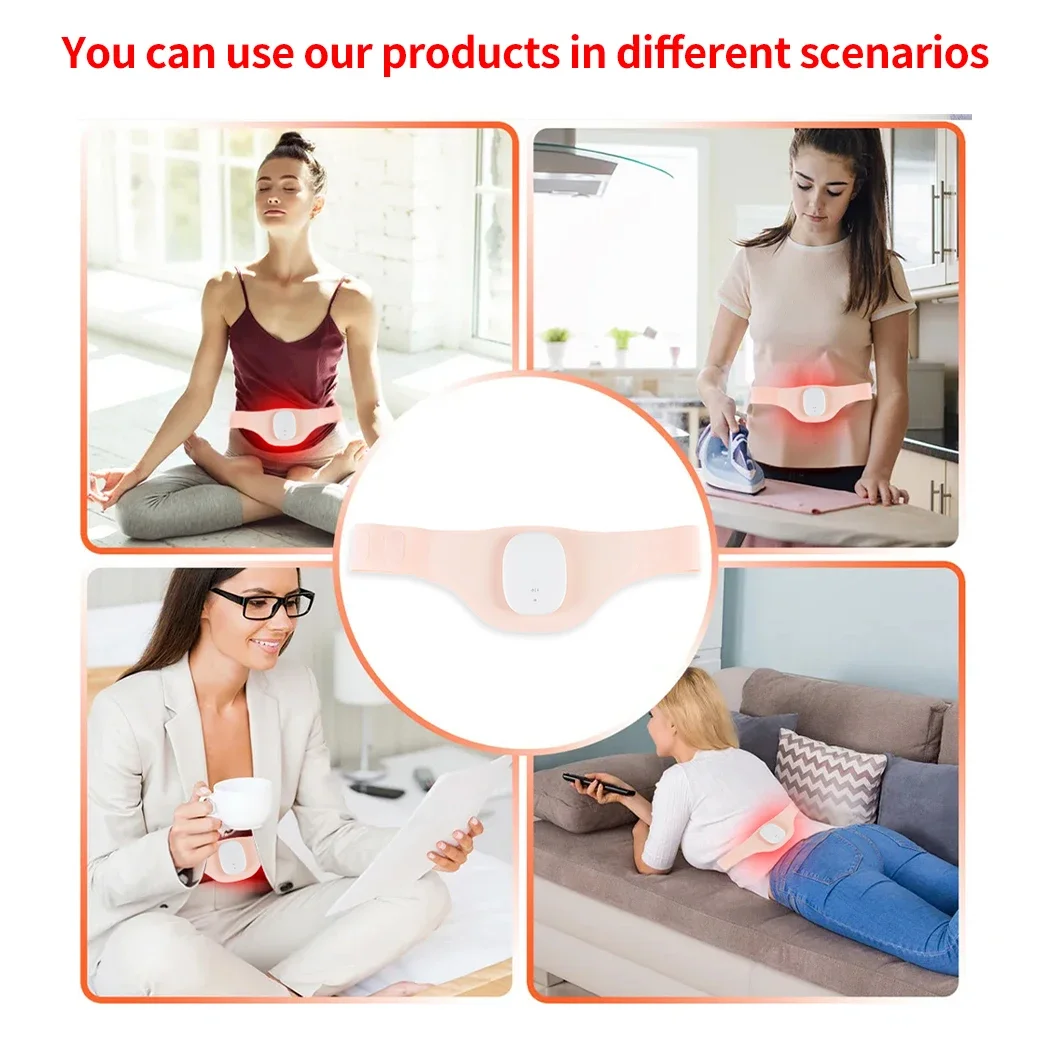 Menstrual Colica Massager Menstrual Heating Period Pain Relief Heating Pad for Menstrual Cramps Abdominal Belly Warmer Palace