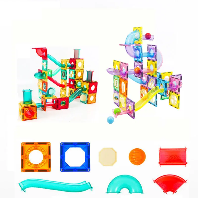 مجموعة بناء البلاط والأنابيب المغناطيسية 50 قطعة من GIROMAG - ألعاب البناء التعليمية الجذعية للأطفال الأولاد والبنات من سن 3 إلى 12 عامًا