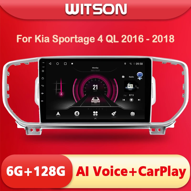 WITSON AI VOICE Android 11 Car Radio Multimedia For Kia Sportage 4 QL 2016 2017 2018 Wireless CarPlay 4G Modem