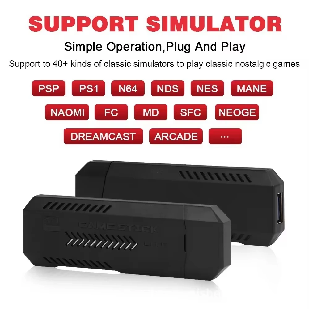 New Classic Video Game Console X2 Plus Gaming Stick 4K HD Wireless Controller 128G 30000 Games 50 Simulator Suitable for PS1/N64 image 6