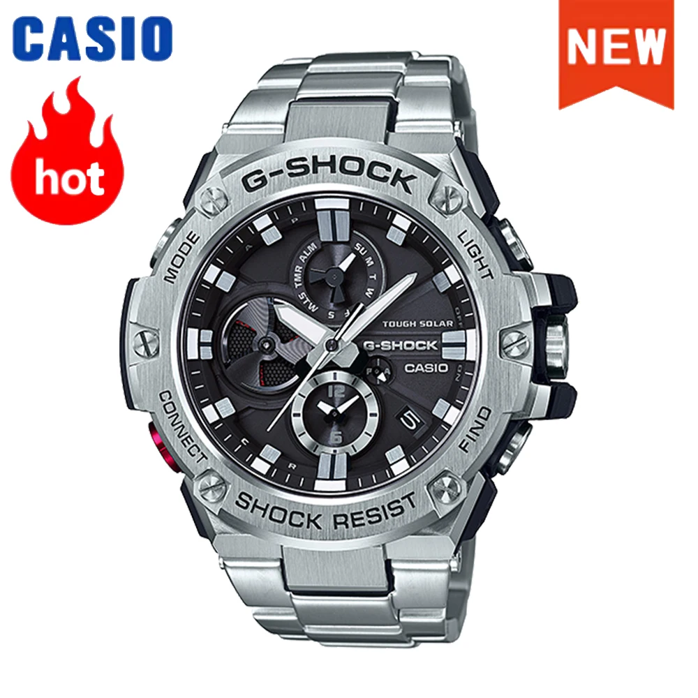 ساعات كاسيو GST-B100 للرجال كوارتز كاجوال فاخرة G SHOCK متعددة الوظائف مقاومة للصدمات عرض مزدوج ساعات رجالية من الفولاذ المقاوم للصدأ #3