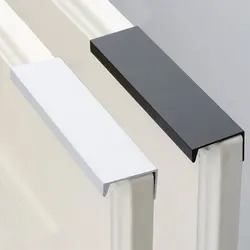 Aluminum Hidden Handle Hidden Furniture Cabinet Door Handle Side Mount Wardrobe Cupboard Pulls Drawer Knob Home Hardware 6 Sizes