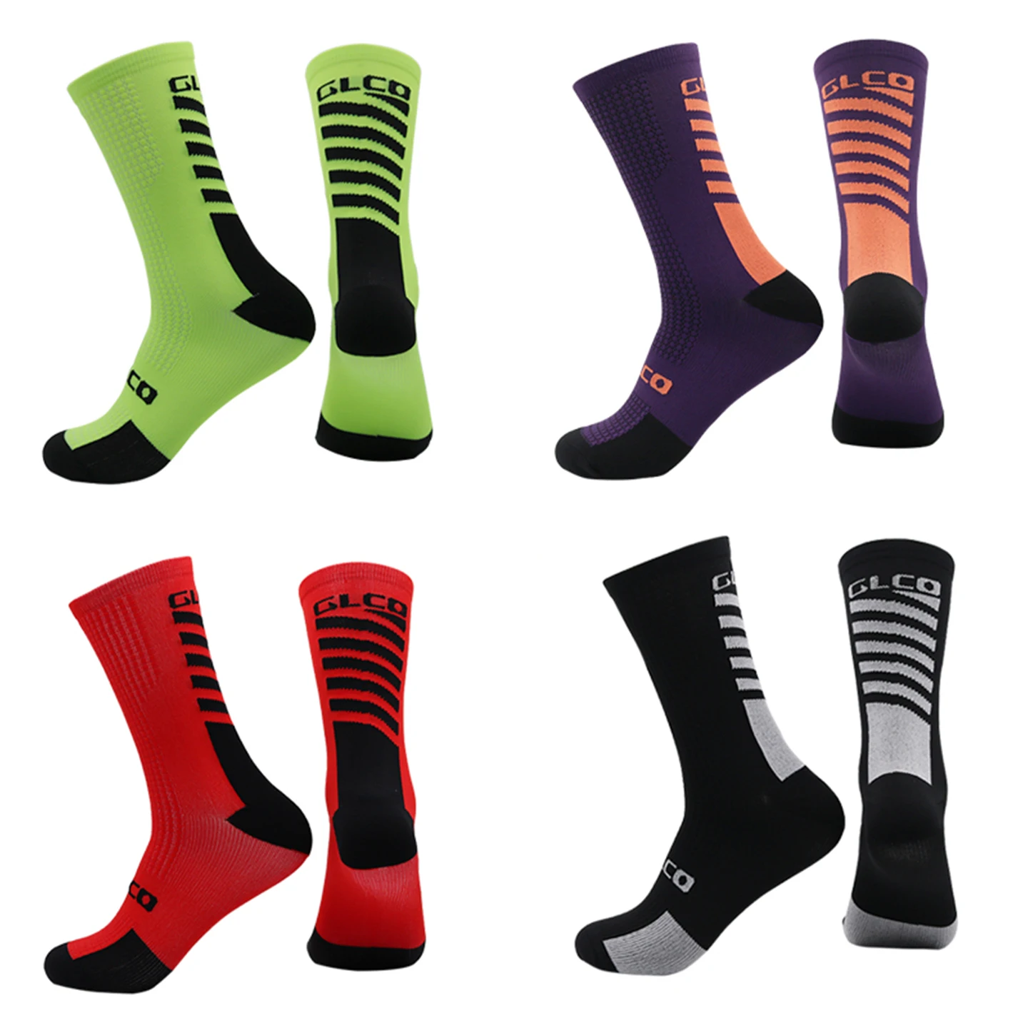 

1pairs GLCO Cycling Socks, Running Speed Dry Sports Socks, Sweat Absorbing, Anti Slip, Wear-Resistant Road Bike Midsole Socks