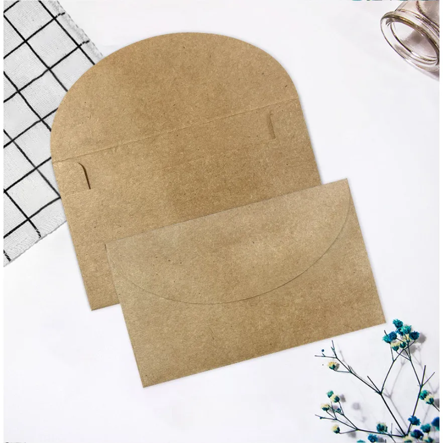 

20 шт., однотонный утолщенный конверт из воловьей кожи, винтажные ретро-конверты для деловых приглашений, конверты для хранения на свадьбу, день рождения