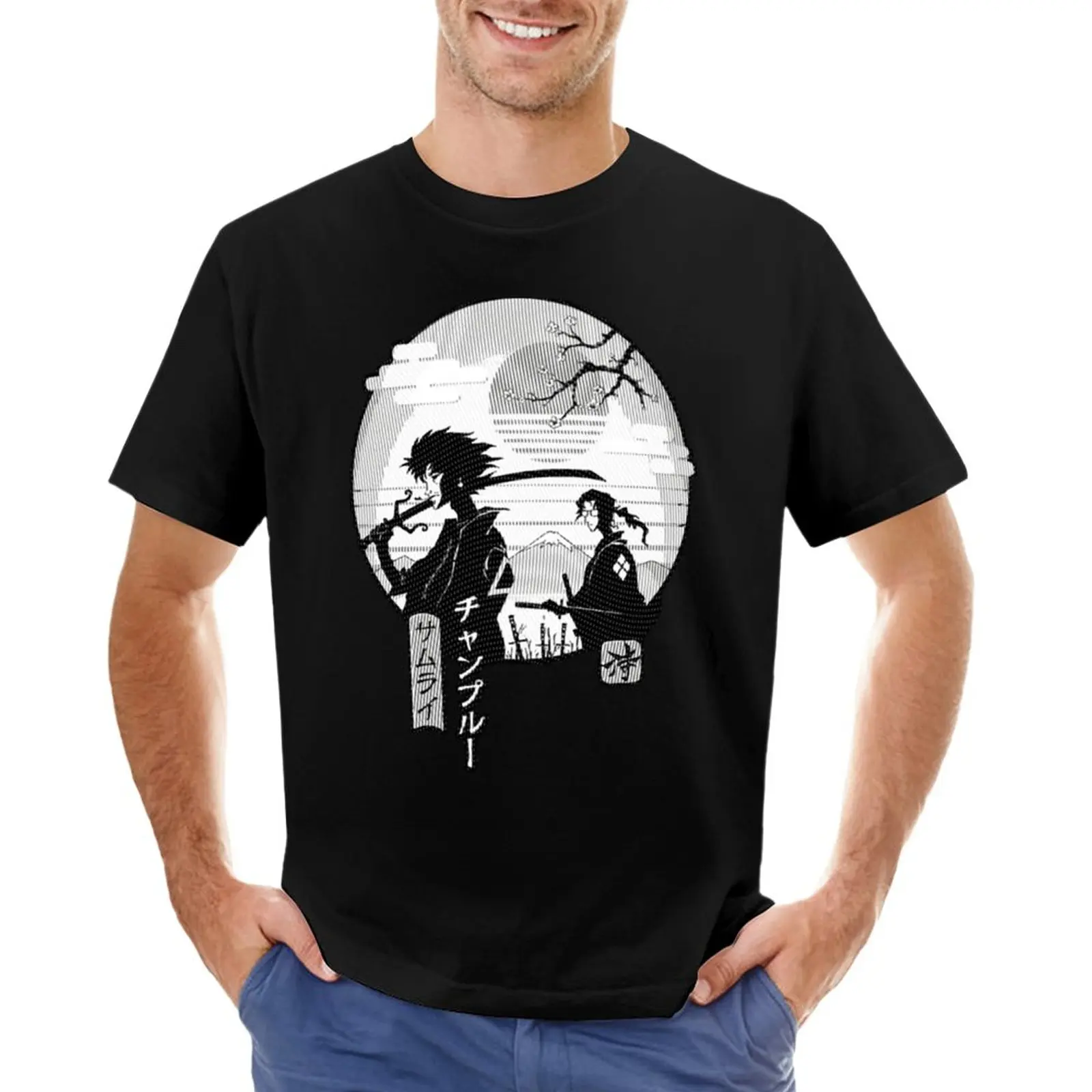 

SAMURAI CHAMPLOO! T-Shirt quick-drying customs design your own cute tops vintage mens white t shirts