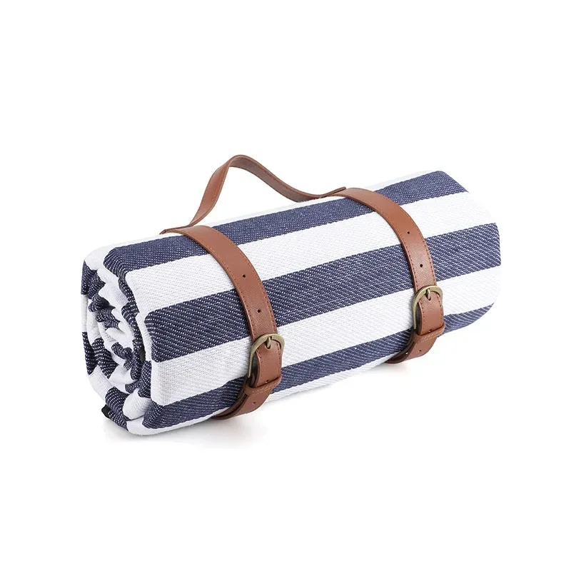 Waterproof Outdoor Picnic Mat Camping Beach Mat Colorful Plaid Stripe Rectangular Sleeping Blanket Pad Living Room Carpet