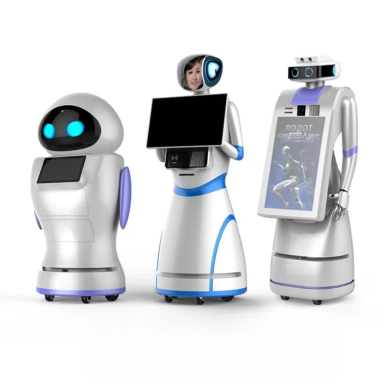 Exhibition hall welcome explanation reception leading commercial service robot, shopping guide Q & A intelligent voice dialogue