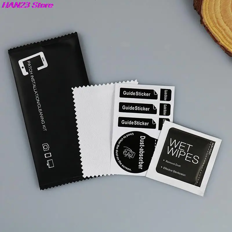 New 10sets Wet Wipes Dust Paper Cleaning Cloth Paste film tool set For Tempered Glass Phone Screen Camera Lens LCD Screens