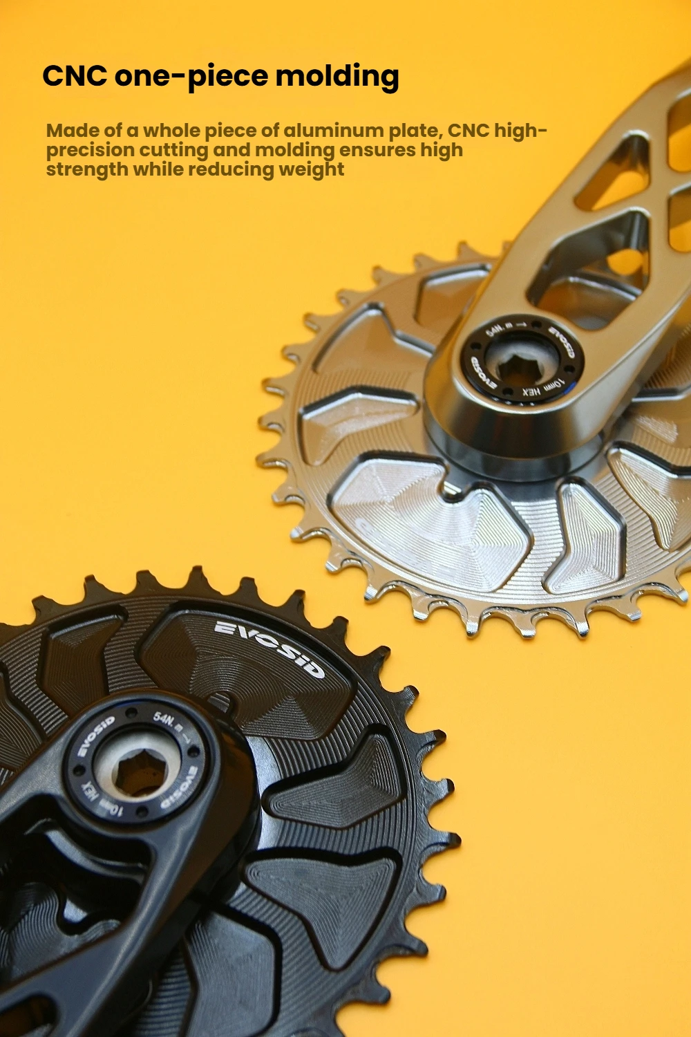EVOSID 3 Nägel MTB-Fahrradkettenblatt, vollständig geschlossener 3 mm versetzter Adler, schmaler breiter Kettenblatt für SRAM DM 32T 34T 36T 38T – Detail 3