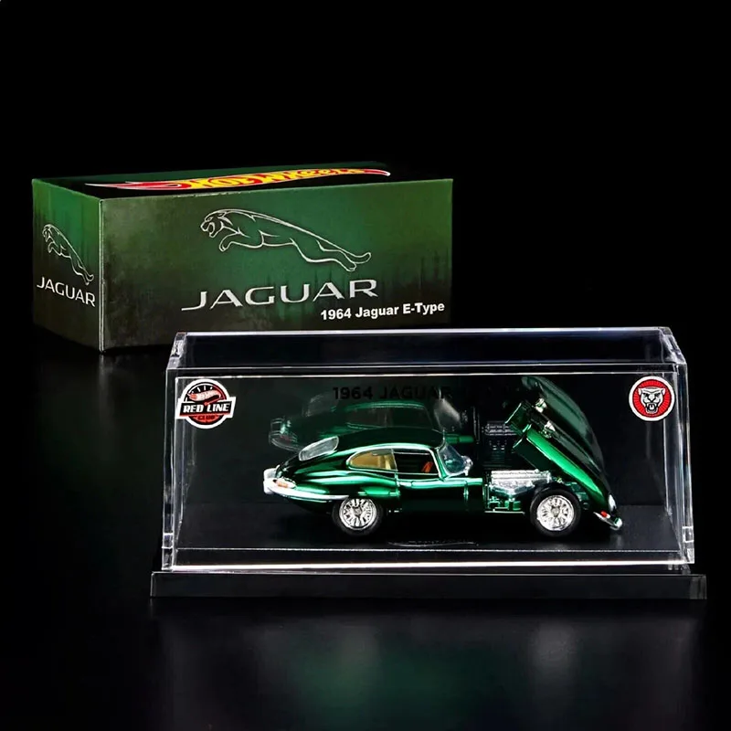 2023 Hot Wheels Red Line RLC 1964 Jaguar E-Type Green 1:64 Diecast Vehicle Collection Car Model Toy