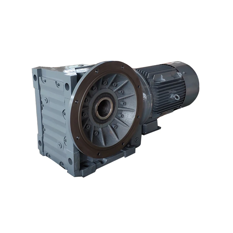 

K Series Right Angle Gear Box Geared Motor With Bevel Gear Hollow Shaft Including Torque Arm ODM Customizable For Tower Crane