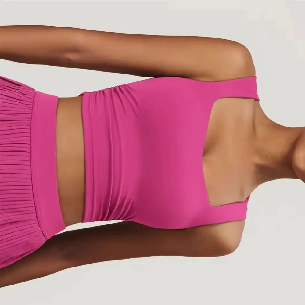 Breathable Sports Bra Anti-Sweat Fitness Top Women High Strength Yoga Bra Shockproof Crop Top Push Up Sport Bra Gym Workout Top