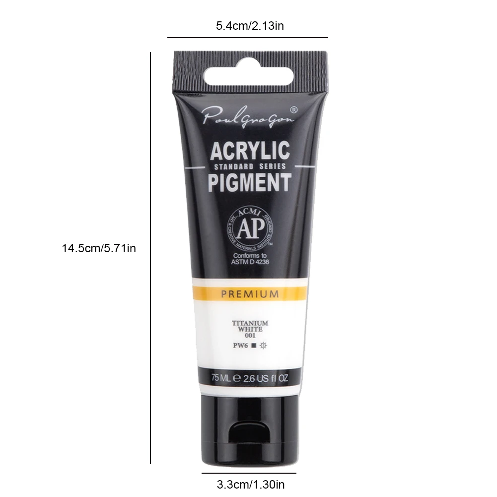 Wasserlösliche Acrylfarbe, lichtecht, professionelles Acrylpigment, schnell trocknend, multifunktional, für Leinwand, Holz, Ton, Stoff, Keramik