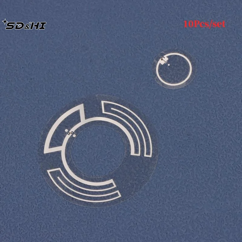 

New 10Pcs RFID UHF Sticker Dry And Wet Inlay 915MHZ Long Distance Reading CD Book CD Sun Core Electronic Tag